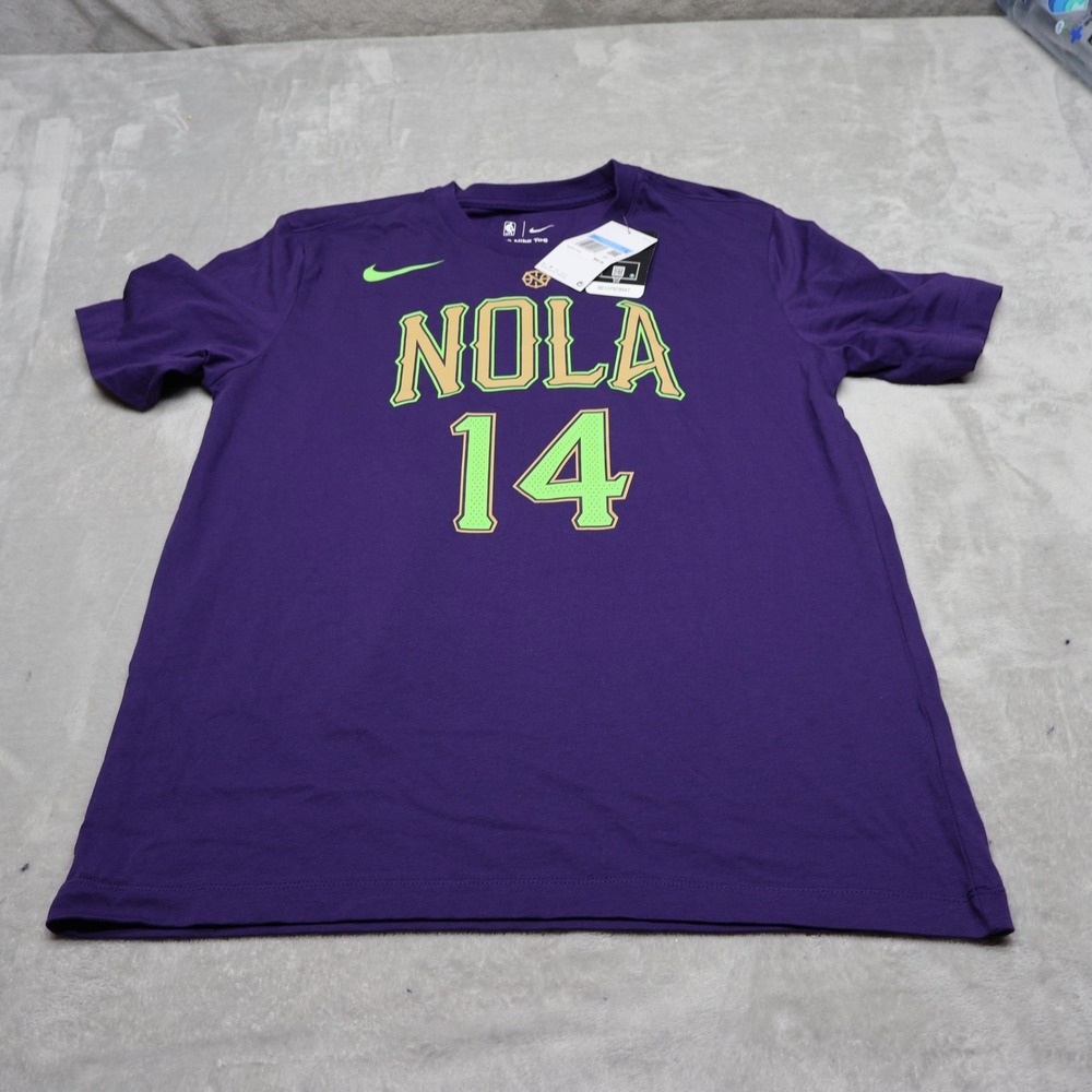 New Orleans Pelicans Shirt Mens Medium Nike Purple NBA Ingram #14 Tee $40 NEW